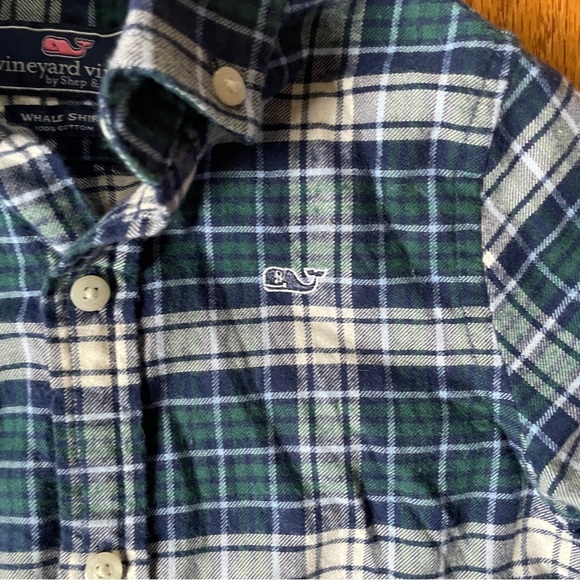 Preppy Vineyard Vines Flannel Collared Button Down Shirt for Boys - Picture 3 of 5